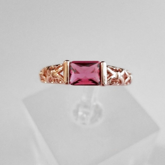 18k Red Horizontal Filigree Band - Picture 2 of 8